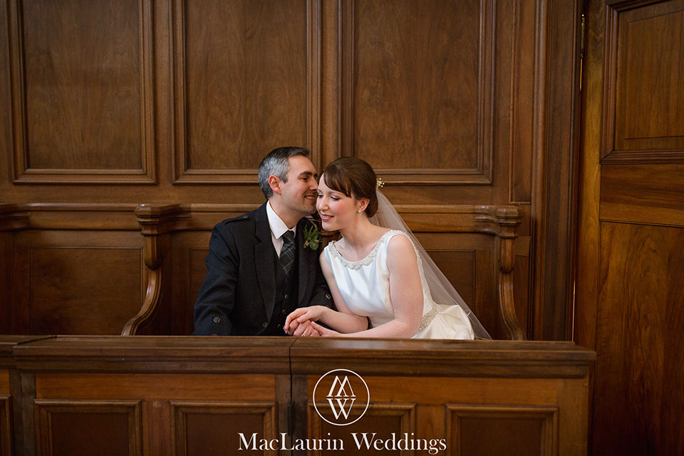 bride and groom at the rivers suite napier edinburgh 