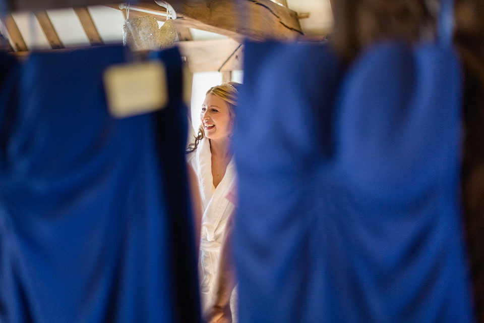 a bride getting ready before her wedding